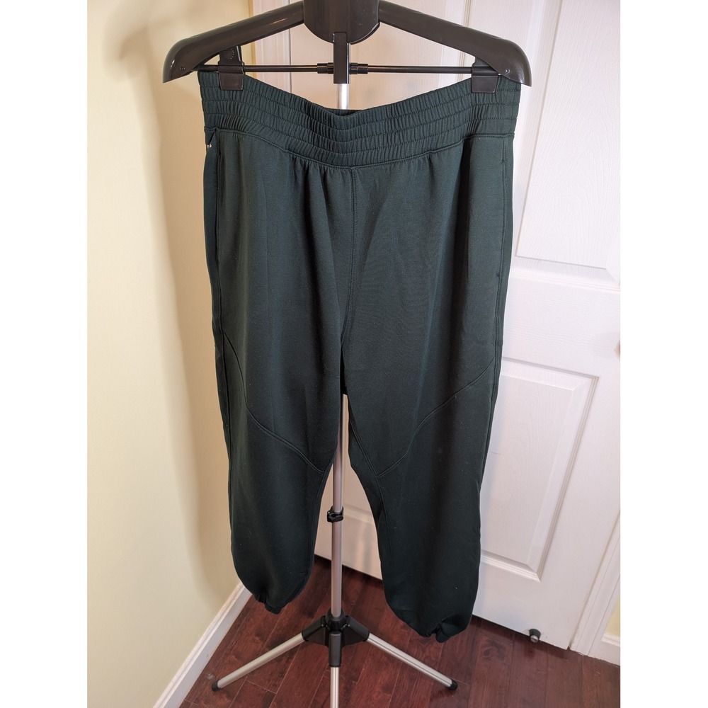 YPB neoKNIT Sweatpants Women XL Dark Green Joggers Activewear Loungewear - Picture 2 of 6
